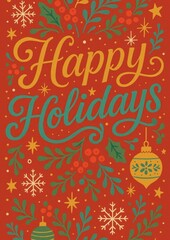 Festive holiday greeting card