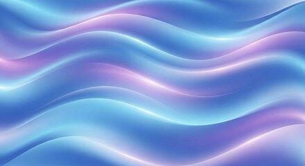 Abstract background featuring smooth flowing waves with shades of blue and light pink hues created with generated ai