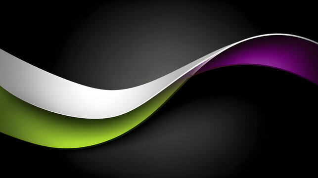 Dark Stylish Abstract Background with Neon Violet and Emerald Accents &ndash; Futuristic Metallic Texture