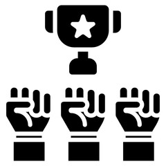 Competition Glyph Black Icon