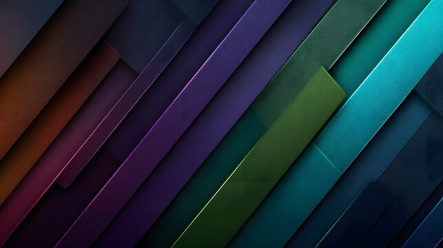 Dark Stylish Abstract Background with Neon Violet and Emerald Accents &ndash; Futuristic Metallic Texture