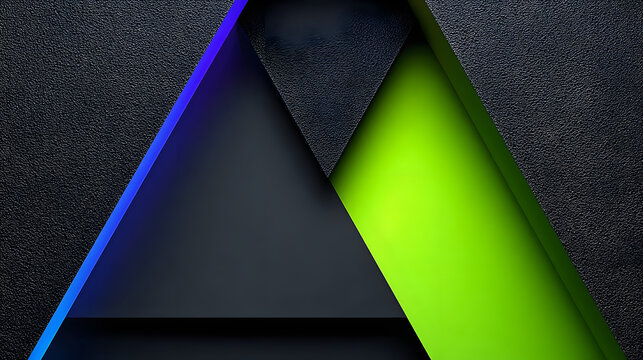 Dark Stylish Abstract Background with Neon Violet and Emerald Accents &ndash; Futuristic Metallic Texture