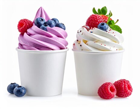 Softeis mit Beeren