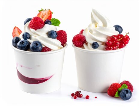 Softeis mit Beeren