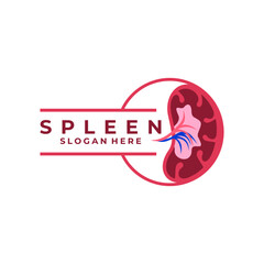 Spleen organ human logo design concept. Spleen logo design vector. Medical human logo design icon