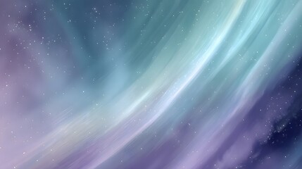 Swirling cosmic nebula with tiny stars in shades of purple and blue green space cosmos galaxy