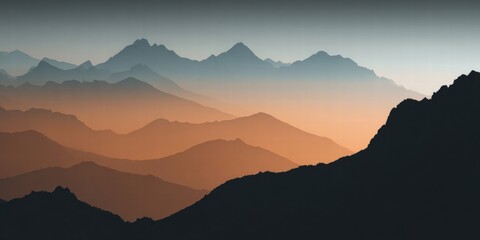 Majestic Mountain Ranges at Sunrise