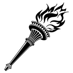 flaming torch vector illustration