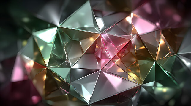 Dark Stylish Abstract Background with Neon Violet and Emerald Accents &ndash; Futuristic Metallic Texture