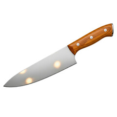 Chef’s Knife with Wooden Handle, isolated on transparent background
