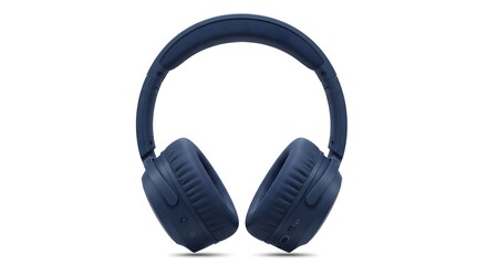 Fototapeta premium Blue wireless headphone isolated on a clean background