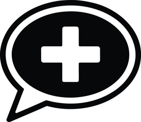 Obraz premium Health support chat vector icon.