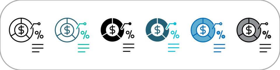 Quota Single Icon Pack Multistyle Illustration
