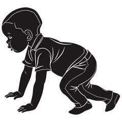 black silhouette of a man