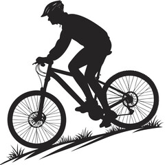 Naklejka premium silhouette of a cyclist