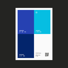 Blue Pulse Color Pallette Poster Design