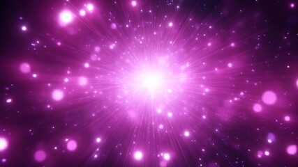 Purple pink radiant light burst with glowing rays, abstract cosmic explosion background, cinematic digital design - Powered by Adobe