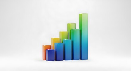 Colorful Bar Graph Showing Growth.