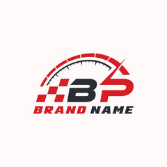 Letter B P logo icon design template elements