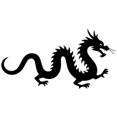 Fototapeta premium Chinese Dragon Silhouette