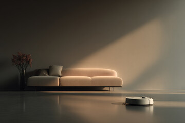 modern interior showcasing innovative cleaning technologies and smart gadgets that enhance daily cleaning tasks