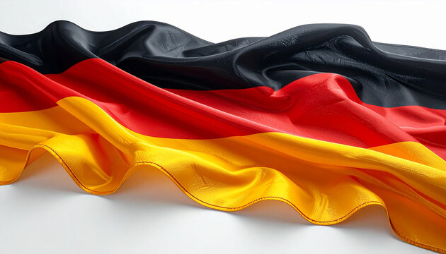 Elegant flowing German flag evoking patriotism and national pride with vibrant color and dynamic texture - Powered by Adobe