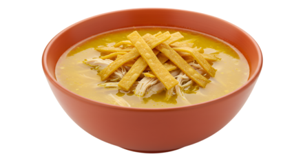 Sopa de lima a Yucatan lime soup with tortilla strips and shredded chicken