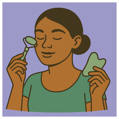 Facial Roller & Gua Sha — Skincare Tools Routine