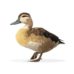 2D flat vector graphic of a Duck Confit in icon style, isolated on white background