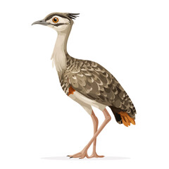 2D flat vector graphic of a Bustard in icon style, isolated on white background