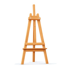 2D flat vector graphic of a Easel in icon style, isolated on white background