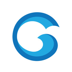 Creative Abstract G Logo Design With  Dynamic Shape