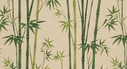 Elegant Bamboo Pattern Wallpaper Design.