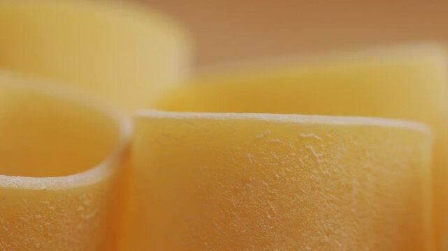 Italian pasta Paccheri, Cannelloni type of pasta in the shape of a very large tube, originating from Campania
