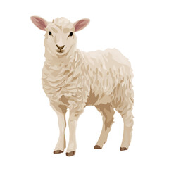 Lambs Quarters, 2D flat vector illustration in icon style, isolated on a white background