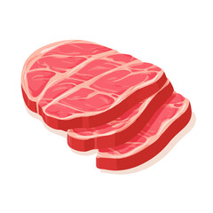 Minimal 2D flat vector of a Carne Asada, icon-style illustration on a white background