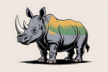 rhino vector illustration