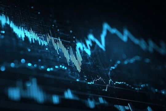 Abstract Visualization of Financial Market Data or Scientific Analysis