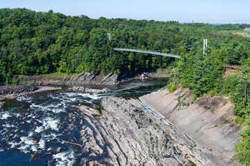 Low water level in a Quebec river