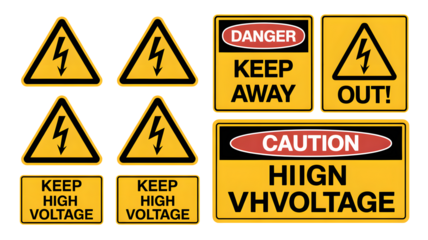 Essential safety warning signs for electrical hazards and high voltage areas keeping everyone safe