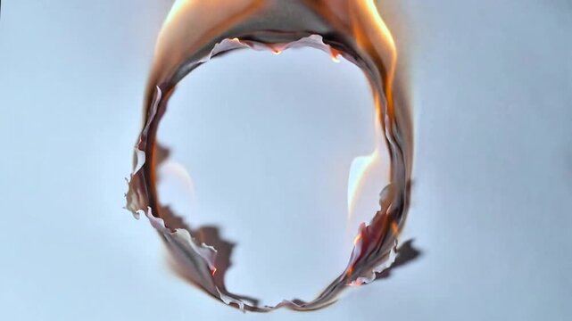 burning paper sheet with bright orange flames abstract background HD video footage on green screen background premium quality