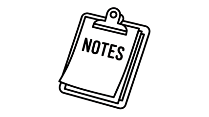 Elegant clipboard sketch with notes for professional business planning and project management workflows