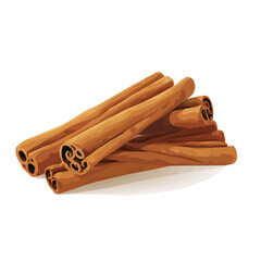 Minimal 2D flat vector of a Cinnamon, icon-style illustration on a white background