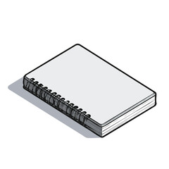 Minimal 2D flat vector of a Notebook, icon-style illustration on a white background