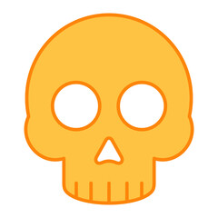 Skull Filled Outline Icon Vector Illustration