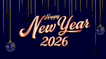 Retro design celebration with typography and neon label poster for happy new year