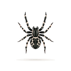 Halloween Spider, 2D flat vector illustration in icon style, isolated on a white background