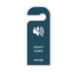 Monochrome do not disturb door hanger collection with sleep prohibition and warning icons for hotel room privacy signage vector design
