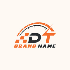 Letter D T logo icon design template elements