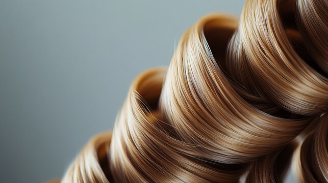 Close-up of golden-blonde curls